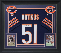 Dick Butkus Signed Custom Framed Jersey (Beckett) at PristineAuction.com