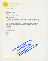 Shaquille O'Neal & Tom Davis Signed 1988 Iowa Hawkeyes Recruitment Letter & Envelope (Beckett) at PristineAuction.com