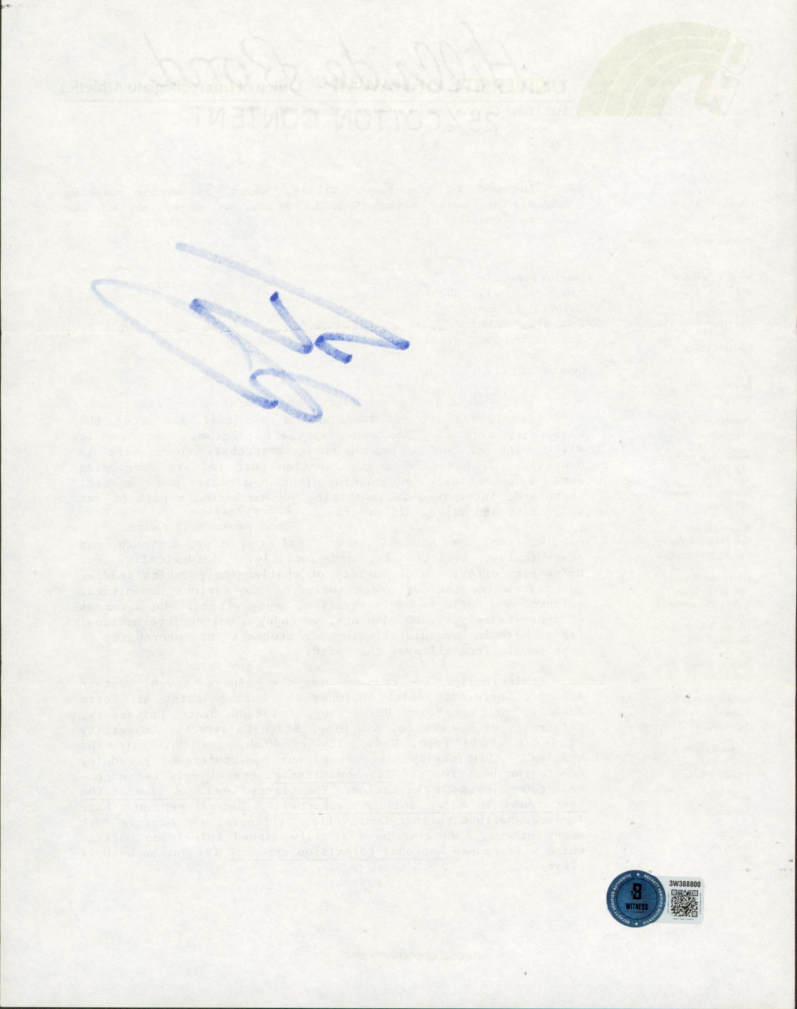 Shaquille O'Neal Signed 1988 University of Hawaii Recruitment Letter & Envelope (Beckett) at PristineAuction.com Shaquille O'Neal Signed 1988 University of Hawaii Recruitment Letter & Envelope (Beckett) at PristineAuction.com