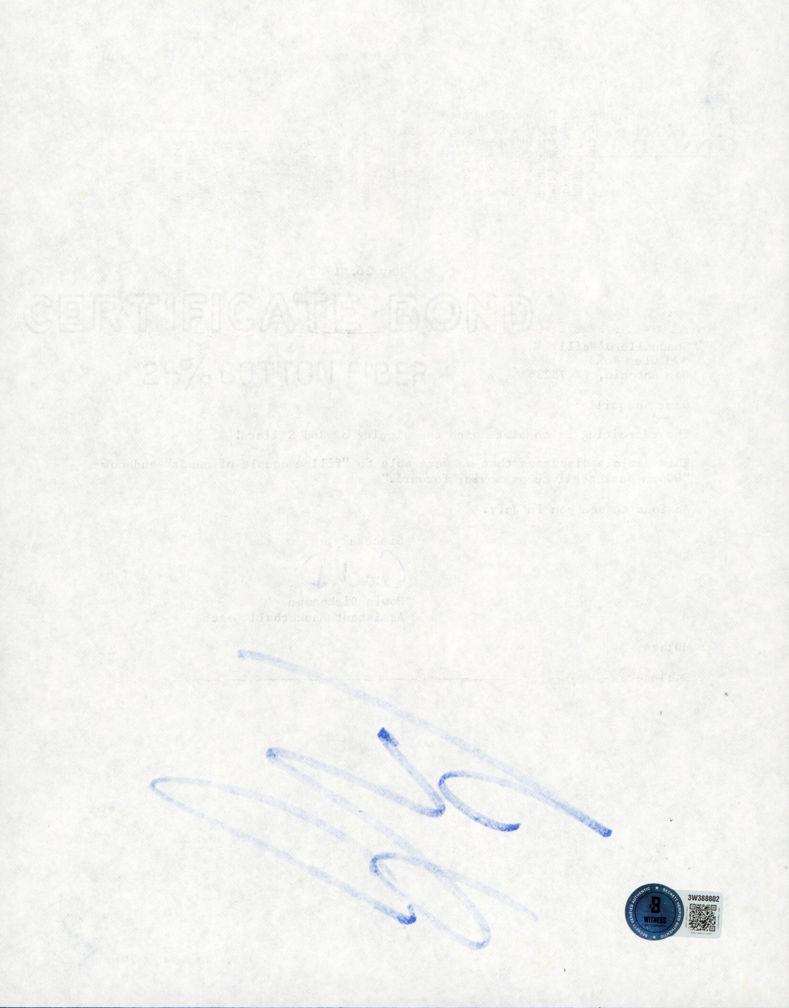 Shaquille O'Neal Signed 1988 UConn Huskies Recruitment Letter & Envelope (Beckett) at PristineAuction.com Shaquille O'Neal Signed 1988 UConn Huskies Recruitment Letter & Envelope (Beckett) at PristineAuction.com