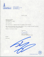 Shaquille O'Neal Signed 1988 UConn Huskies Recruitment Letter & Envelope (Beckett) at PristineAuction.com