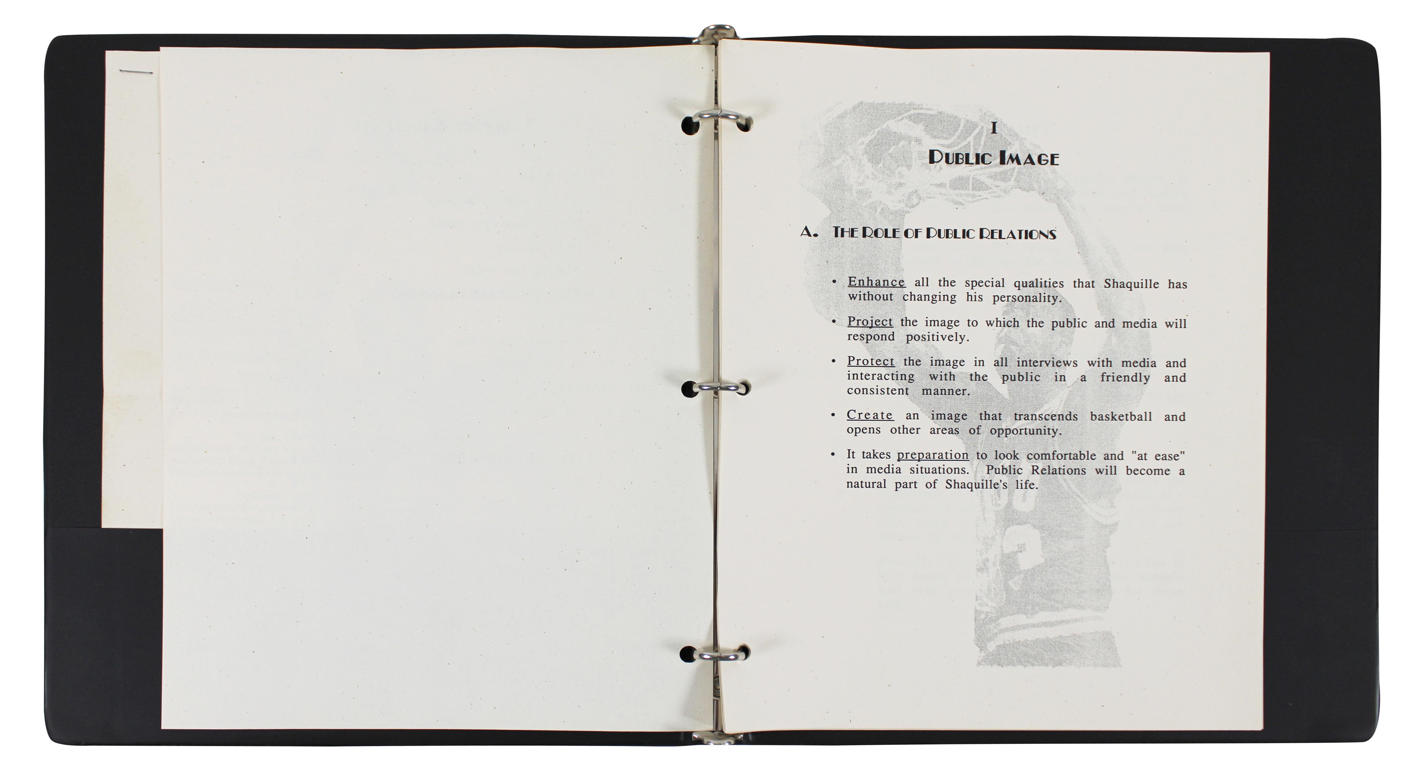 Shaquille O'Neal Signed 1988 Agency Road Map Presentation Binder Letter (Beckett) at PristineAuction.com Shaquille O'Neal Signed 1988 Agency Road Map Presentation Binder Letter (Beckett) at PristineAuction.com