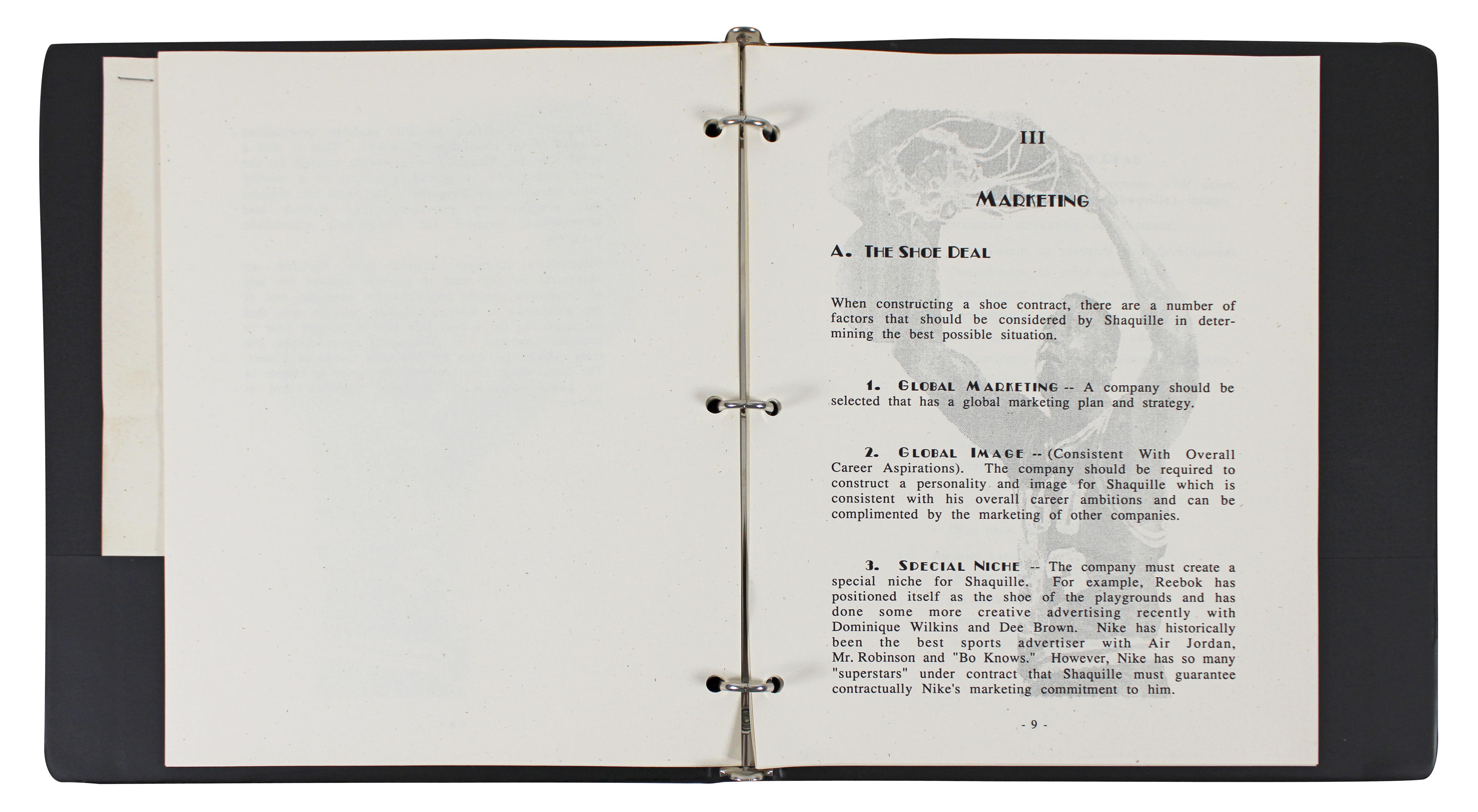 Shaquille O'Neal Signed 1988 Agency Road Map Presentation Binder Letter (Beckett) at PristineAuction.com Shaquille O'Neal Signed 1988 Agency Road Map Presentation Binder Letter (Beckett) at PristineAuction.com