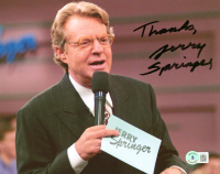 Jerry Springer Signed 8x10 Photo Inscribed "Thanks" (Beckett) at PristineAuction.com