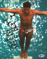 Greg Louganis Signed 8x10 Photo with (9) Career Inscriptions (Beckett) at PristineAuction.com