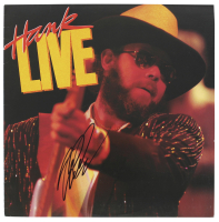 Hank Williams Jr. Signed "Hank Live" Vinyl Record Album Cover (Beckett) at PristineAuction.com