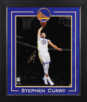 Stephen Curry Signed Warriors Custom Framed Photo (JSA) at PristineAuction.com