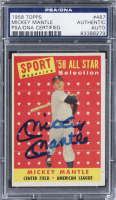 Mickey Mantle Signed 1958 Topps #487 (PSA) at PristineAuction.com