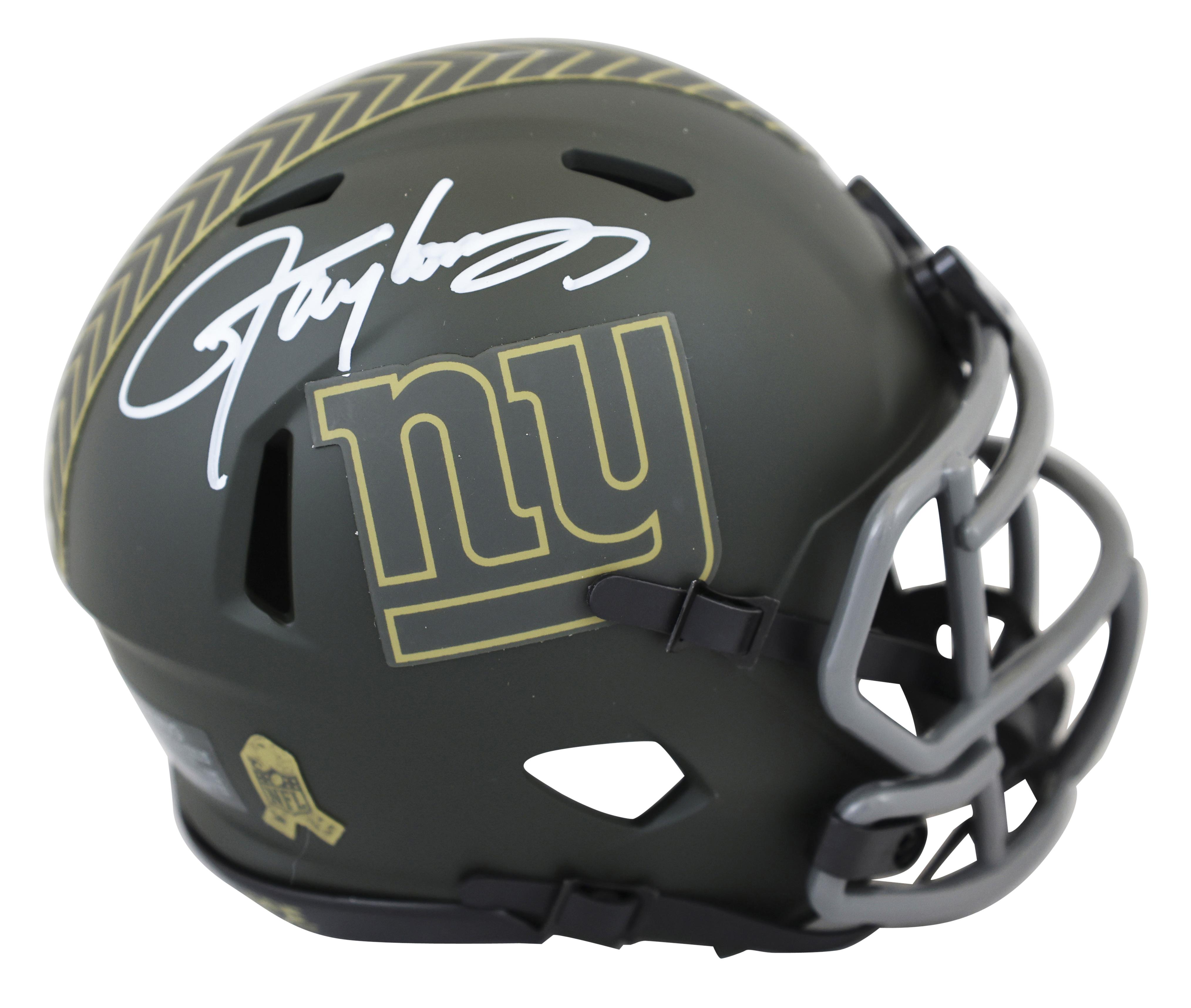 Lawrence Taylor Signed Salute To Service Alternate Speed Mini Helmet (Beckett) at PristineAuction.com Lawrence Taylor Signed Salute To Service Alternate Speed Mini Helmet (Beckett) at PristineAuction.com