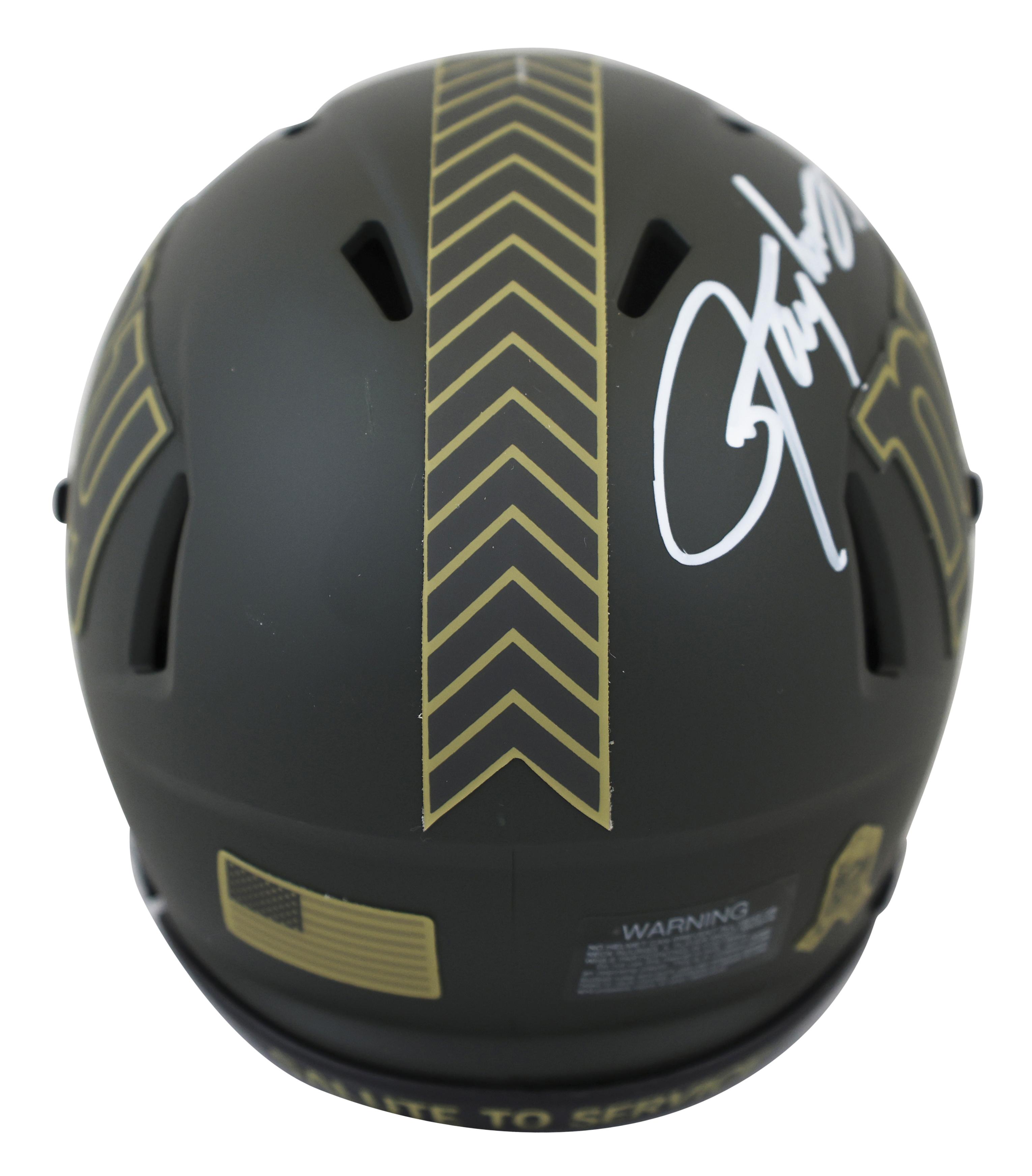 Lawrence Taylor Signed Salute To Service Alternate Speed Mini Helmet (Beckett) at PristineAuction.com Lawrence Taylor Signed Salute To Service Alternate Speed Mini Helmet (Beckett) at PristineAuction.com