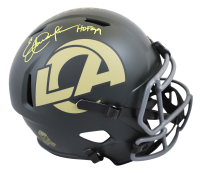 Eric Dickerson Signed Rams Full-Size Salute To Service Alternate Speed Helmet Inscribed "HOF 99" (Beckett) at PristineAuction.com