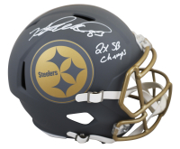 Heath Miller Signed Steelers Full-Size Slate Alternate Speed Helmet Inscribed "2x SB Champs" (Beckett) at PristineAuction.com