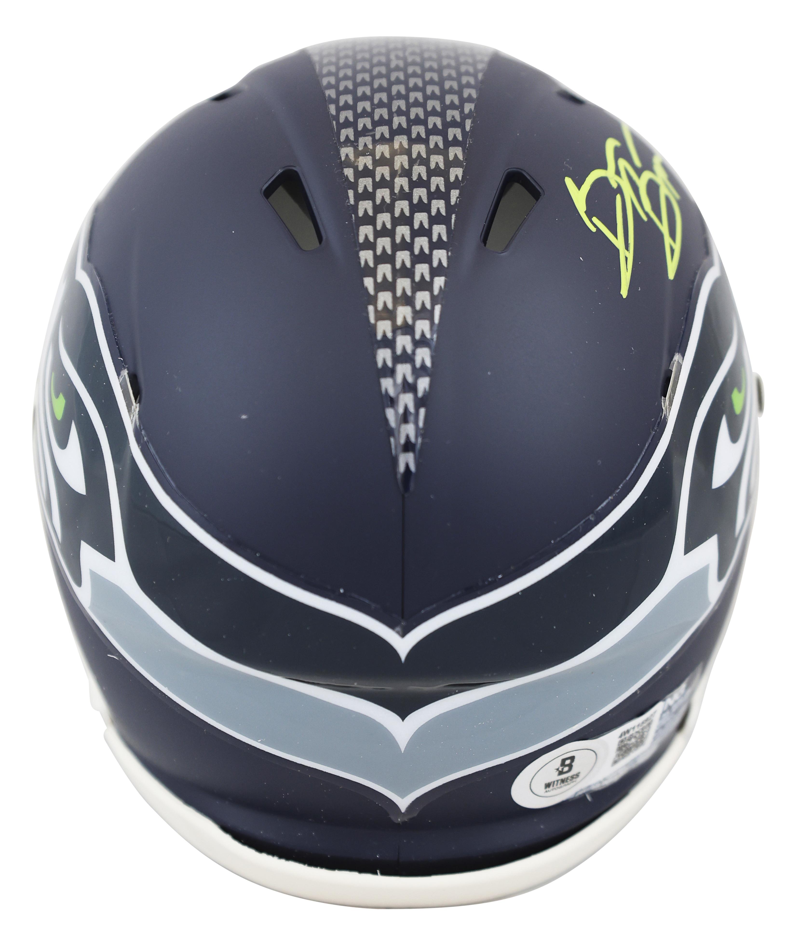 Brian Bosworth Signed Seahawks Speed Mini Helmet (Beckett) at PristineAuction.com Brian Bosworth Signed Seahawks Speed Mini Helmet (Beckett) at PristineAuction.com