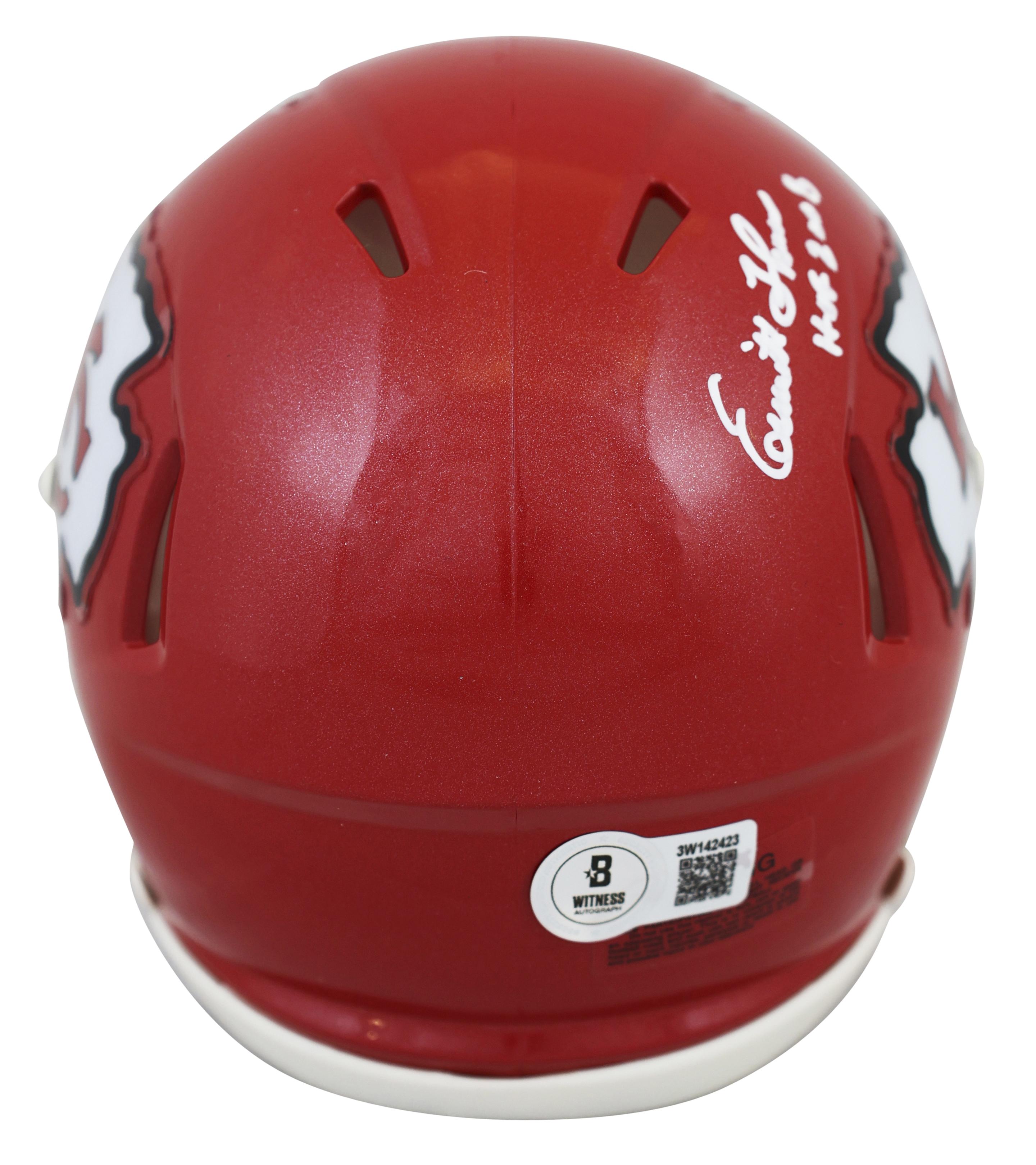 Emmitt Thomas Signed Chiefs Speed Mini Helmet Inscribed "HOF 08" (Beckett) at PristineAuction.com Emmitt Thomas Signed Chiefs Speed Mini Helmet Inscribed "HOF 08" (Beckett) at PristineAuction.com