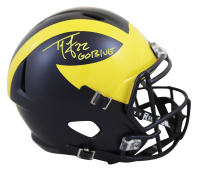 Michigan Ty Law Signed Michigan Wolverines Full-Size Speed Helmet Inscribed "Go Blue" (Beckett) at PristineAuction.com