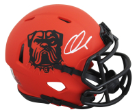 Quinshon Judkins Signed Browns Rave Alternate Speed Mini Helmet (Beckett) at PristineAuction.com