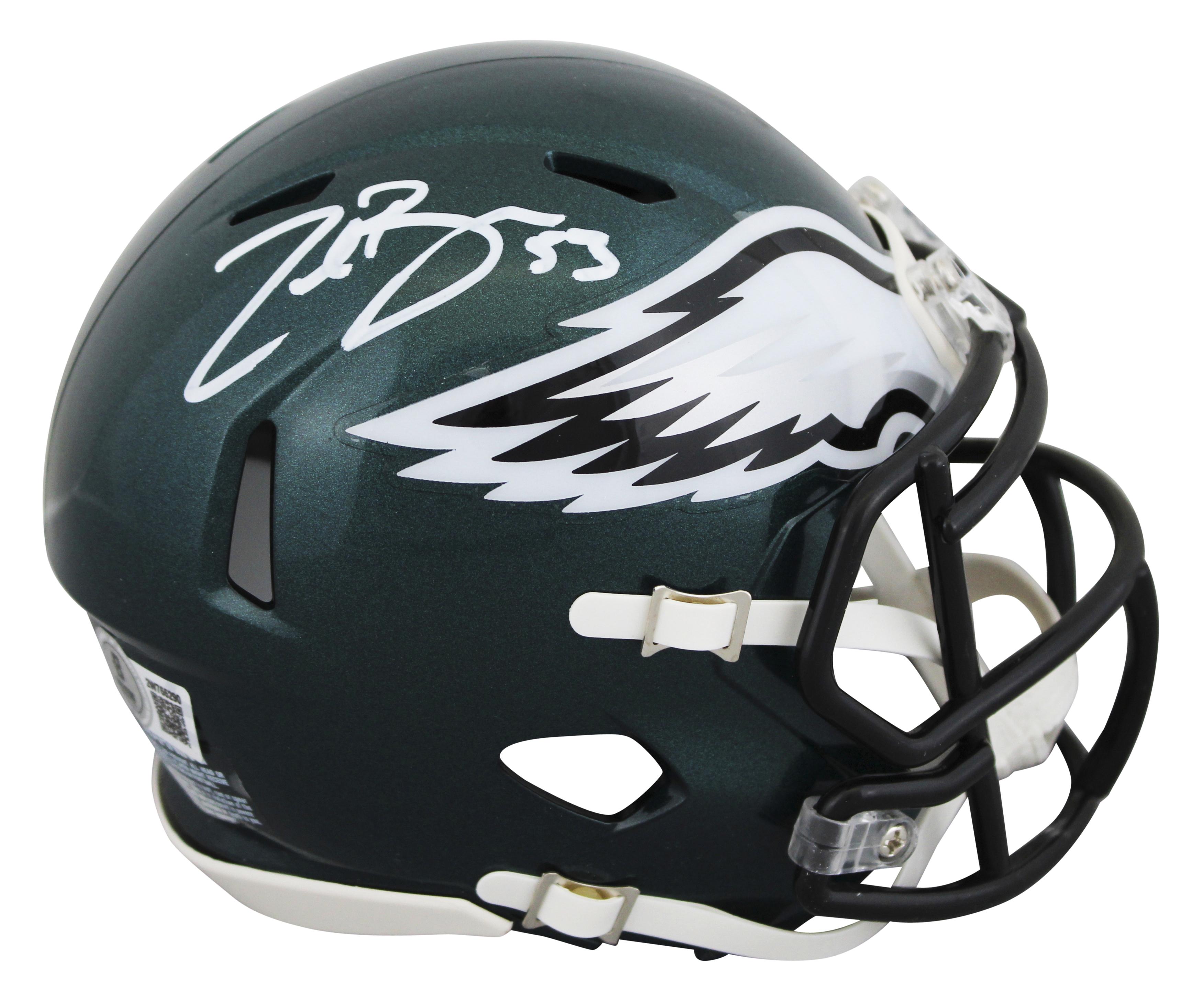 Zack Baun Signed Eagles Speed Mini Helmet (Beckett) at PristineAuction.com Zack Baun Signed Eagles Speed Mini Helmet (Beckett) at PristineAuction.com