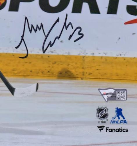 Johnny Gaudreau Signed Flames 8x10 Photo (Fanatics) at PristineAuction.com Johnny Gaudreau Signed Flames 8x10 Photo (Fanatics) at PristineAuction.com