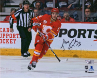 Johnny Gaudreau Signed Flames 8x10 Photo (Fanatics) at PristineAuction.com