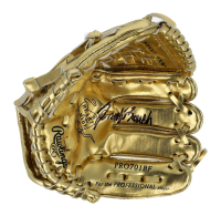 Johnny Bench Signed Mini Gold Baseball Glove (Fanatics) at PristineAuction.com