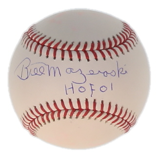 Bill Mazeroski Signed OML Baseball Inscribed "HOF 01" (Beckett) at PristineAuction.com Bill Mazeroski Signed OML Baseball Inscribed "HOF 01" (Beckett) at PristineAuction.com