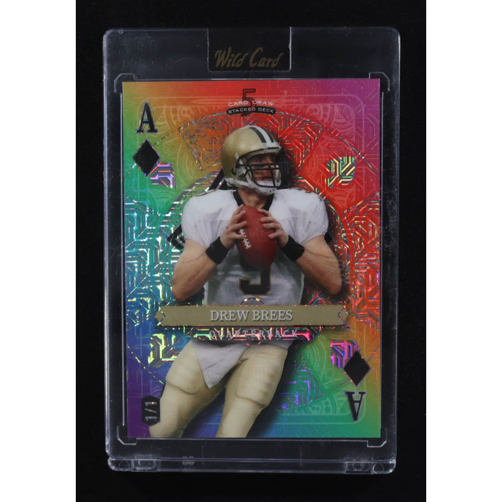 Drew Brees 2024 Wild Card 5 Card Draw Stacked Deck Ace #SDPD-DBN #1/1 at PristineAuction.com