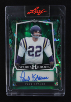 Paul Krause 2025 Leaf Sports Heroes Green Autographs #BA-PK1 #6/9 at PristineAuction.com
