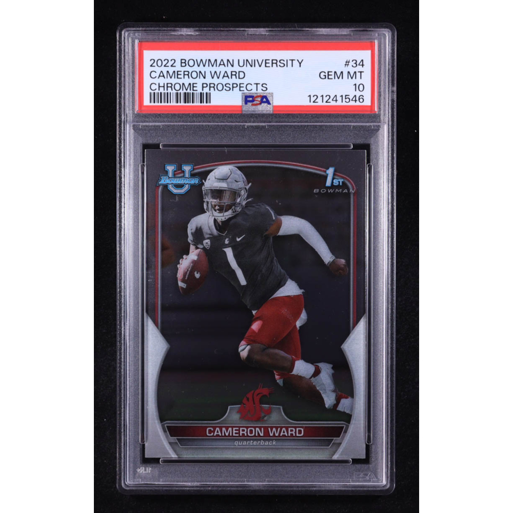 Cameron Ward 2022 Bowman Chrome University #34 RC (PSA 10) at PristineAuction.com