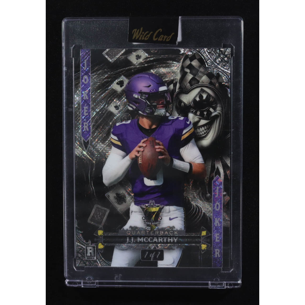 J.J. McCarthy 2024 Wild Card 7 Card Studs Joker #7JW-JM RC #1/1 at PristineAuction.com