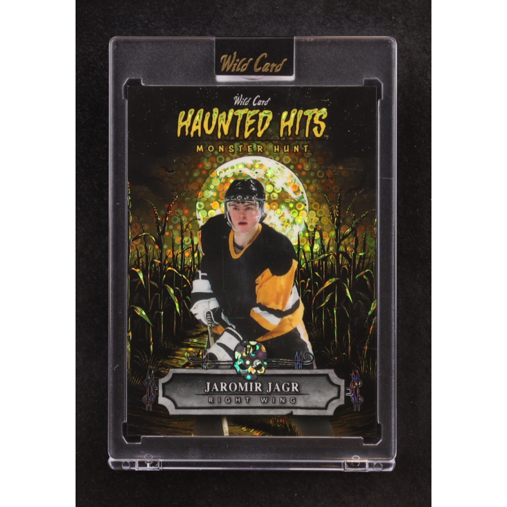 Jaromir Jagr 2025 Wild Card Haunted Hits Monster Hunt Corn Field Yellow Donut Circles #HHCF-JJ #1/2 at PristineAuction.com
