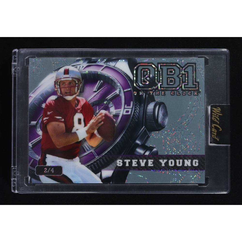 Steve Young 2024 Wild Card QB 1 On The Clock Platinum #OCW-PT-SY2 #2/4 at PristineAuction.com