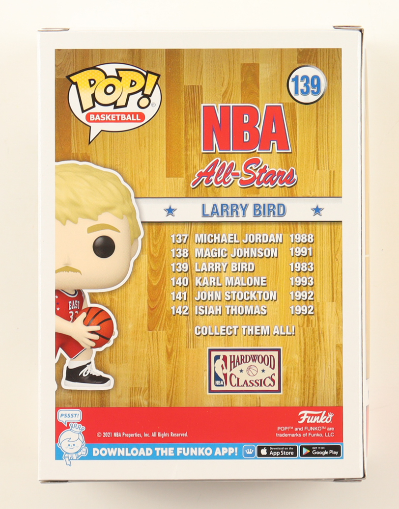 Larry Bird Signed "NBA All-Stars" #139 Funko Pop! Vinyl Figure (Bird & PSA) at PristineAuction.com Larry Bird Signed "NBA All-Stars" #139 Funko Pop! Vinyl Figure (Bird & PSA) at PristineAuction.com
