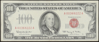 1966 United States $100 One Hundred Dollar Red Seal Note at PristineAuction.com