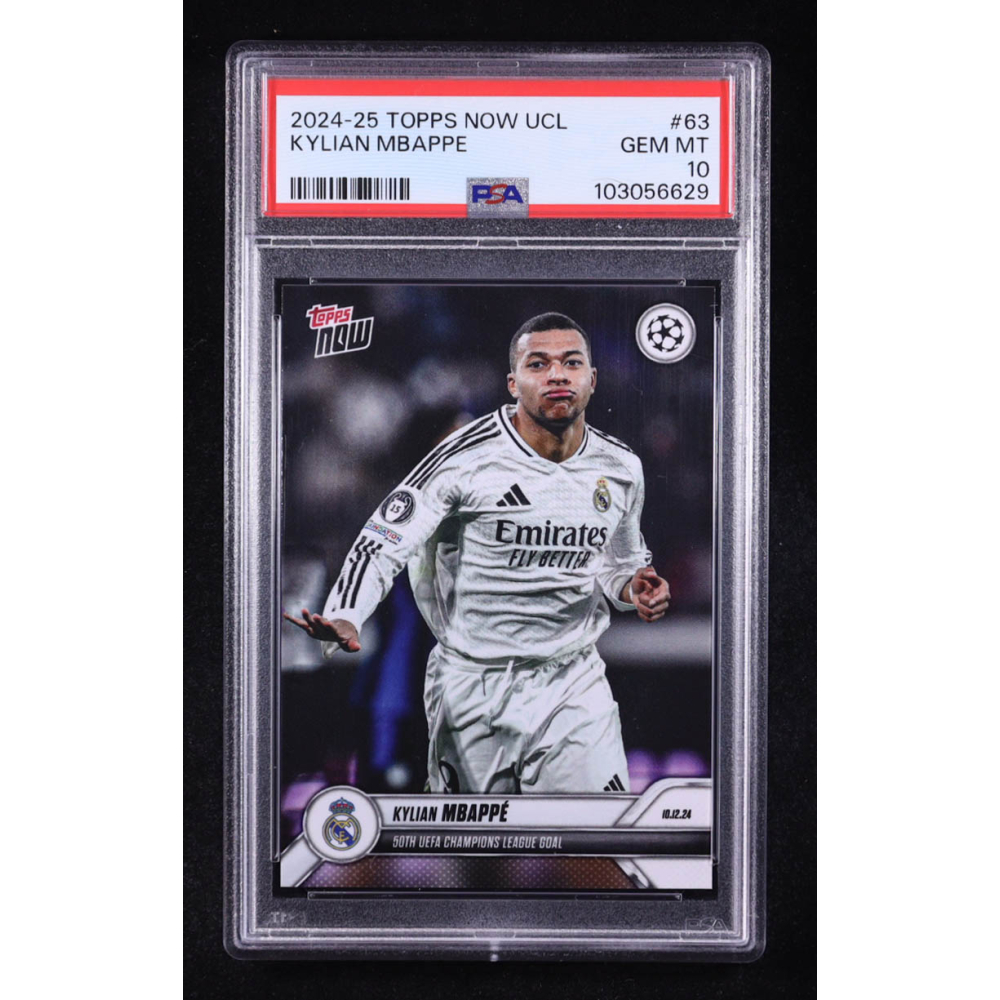 Kylian Mbappe 2024-25 Topps Now UEFA Champions League #63 (PSA 10) at PristineAuction.com