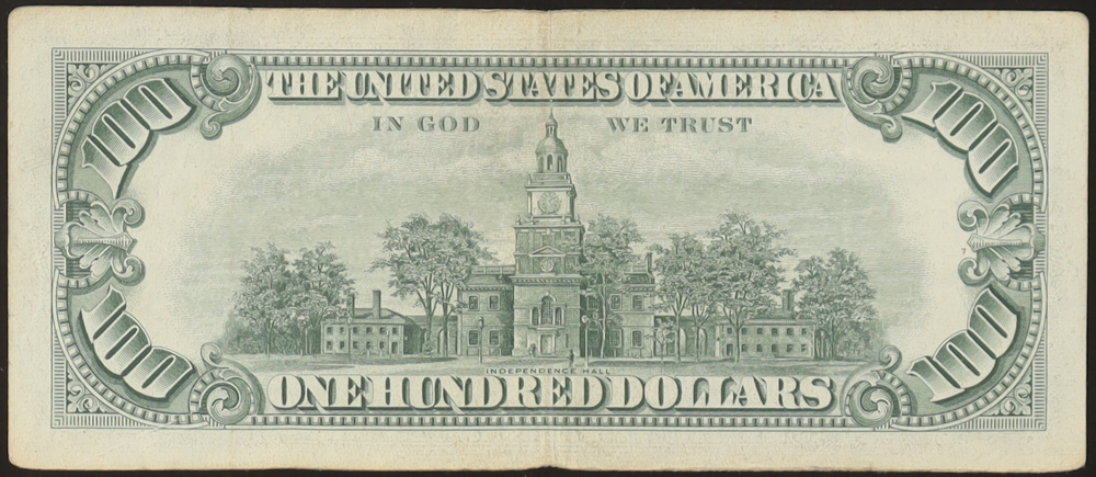 1966 United States $100 One Hundred Dollar Red Seal Note at PristineAuction.com 1966 United States $100 One Hundred Dollar Red Seal Note at PristineAuction.com