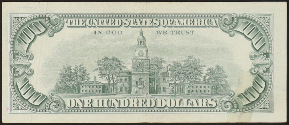 1966 United States $100 One Hundred Dollar Red Seal Note at PristineAuction.com 1966 United States $100 One Hundred Dollar Red Seal Note at PristineAuction.com