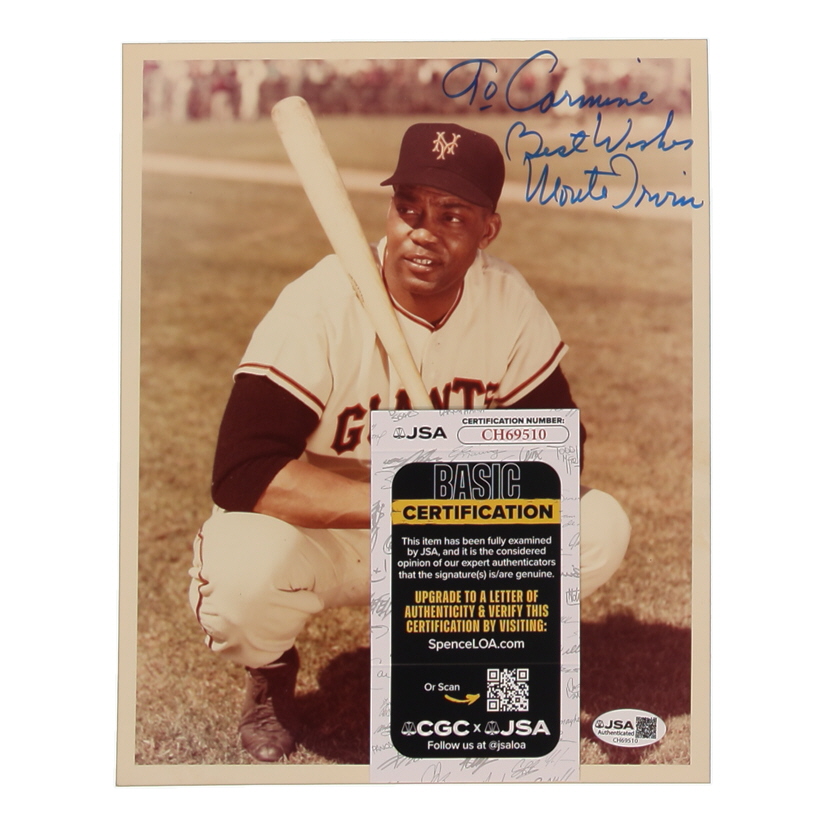 Monte Irvin Signed Giants 8x10 Photo Inscribed "Best Wishes" (JSA) at PristineAuction.com Monte Irvin Signed Giants 8x10 Photo Inscribed "Best Wishes" (JSA) at PristineAuction.com