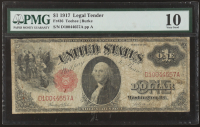 1917 $1 United States Treasury Legal Tender Note (PMG 10) at PristineAuction.com