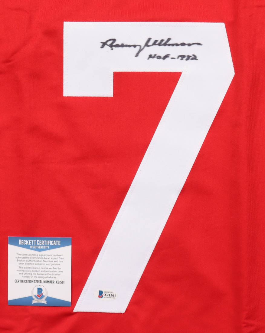 Norm Ullman Signed Jersey Inscribed "HOF - 1982" (Beckett) at PristineAuction.com Norm Ullman Signed Jersey Inscribed "HOF - 1982" (Beckett) at PristineAuction.com