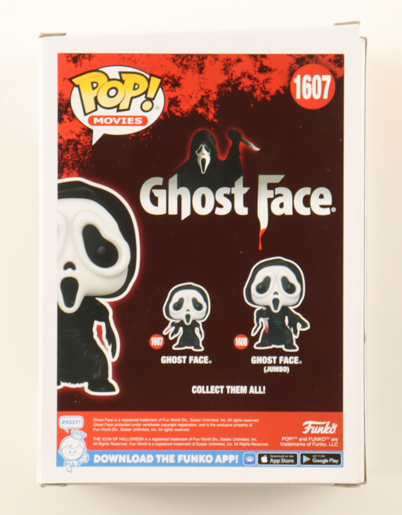 David Arquette Signed "Ghost Face" #1607 Ghost Face Funko Pop! Vinyl Figure (ACOA) at PristineAuction.com David Arquette Signed "Ghost Face" #1607 Ghost Face Funko Pop! Vinyl Figure (ACOA) at PristineAuction.com
