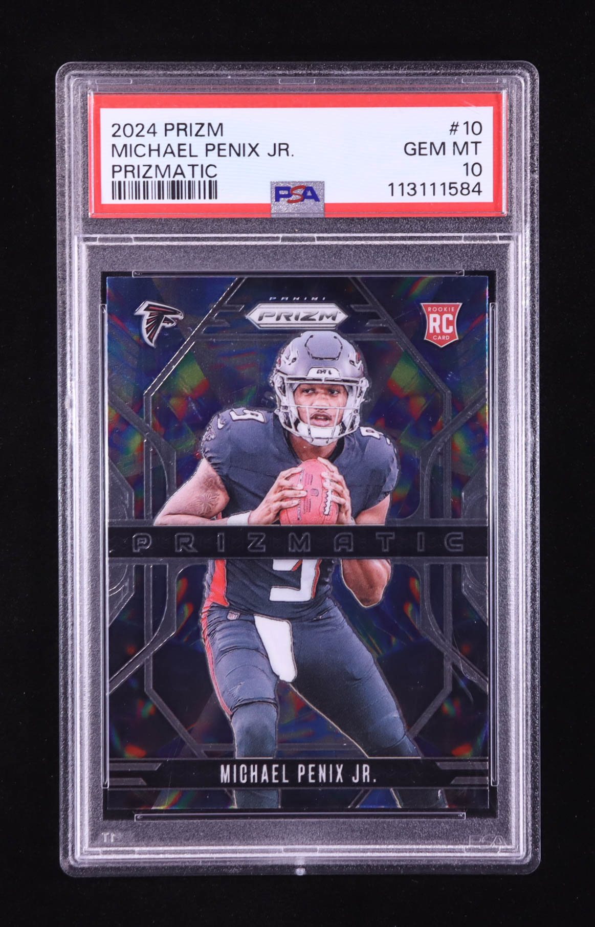 Michael Penix Jr. 2024 Panini Prizm Prizmatic #10 RC (PSA 10) at PristineAuction.com Michael Penix Jr. 2024 Panini Prizm Prizmatic #10 RC (PSA 10) at PristineAuction.com