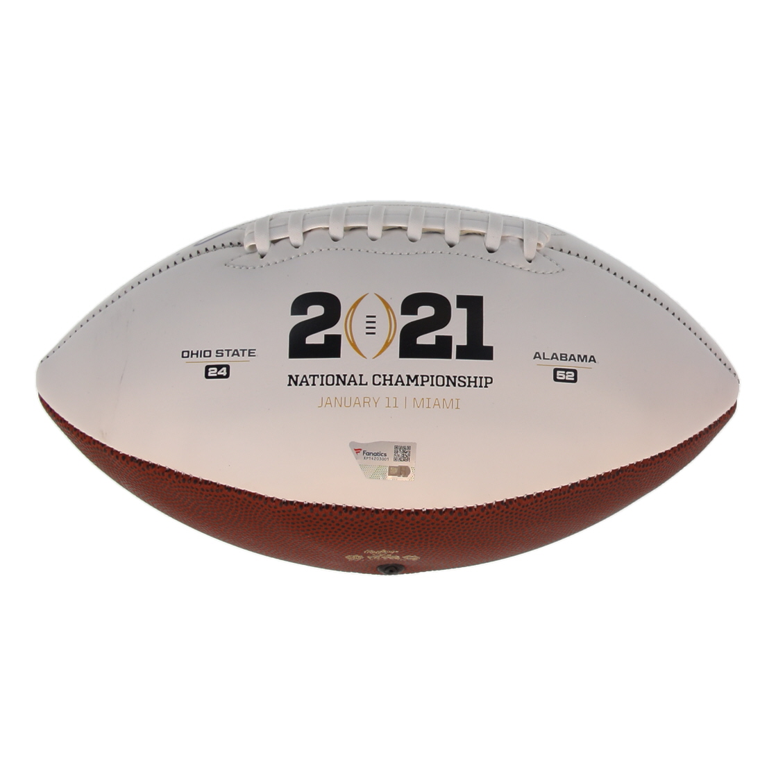 Alabama Crimson Tide 2021 National Championship Logo Football Signed By (4) with Brian Robinson, Josh Jobe, John Metchie, Jordan Battle (Fanatics) at PristineAuction.com Alabama Crimson Tide 2021 National Championship Logo Football Signed By (4) with Brian Robinson, Josh Jobe, John Metchie, Jordan Battle (Fanatics) at PristineAuction.com