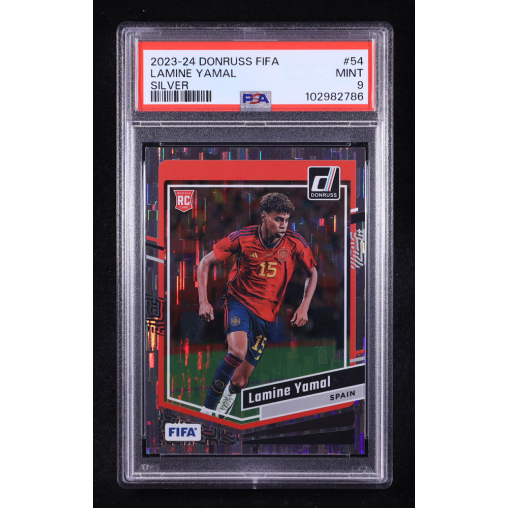 Lamine Yamal 2023-24 Donruss Silver #54 RC (PSA 9) at PristineAuction.com