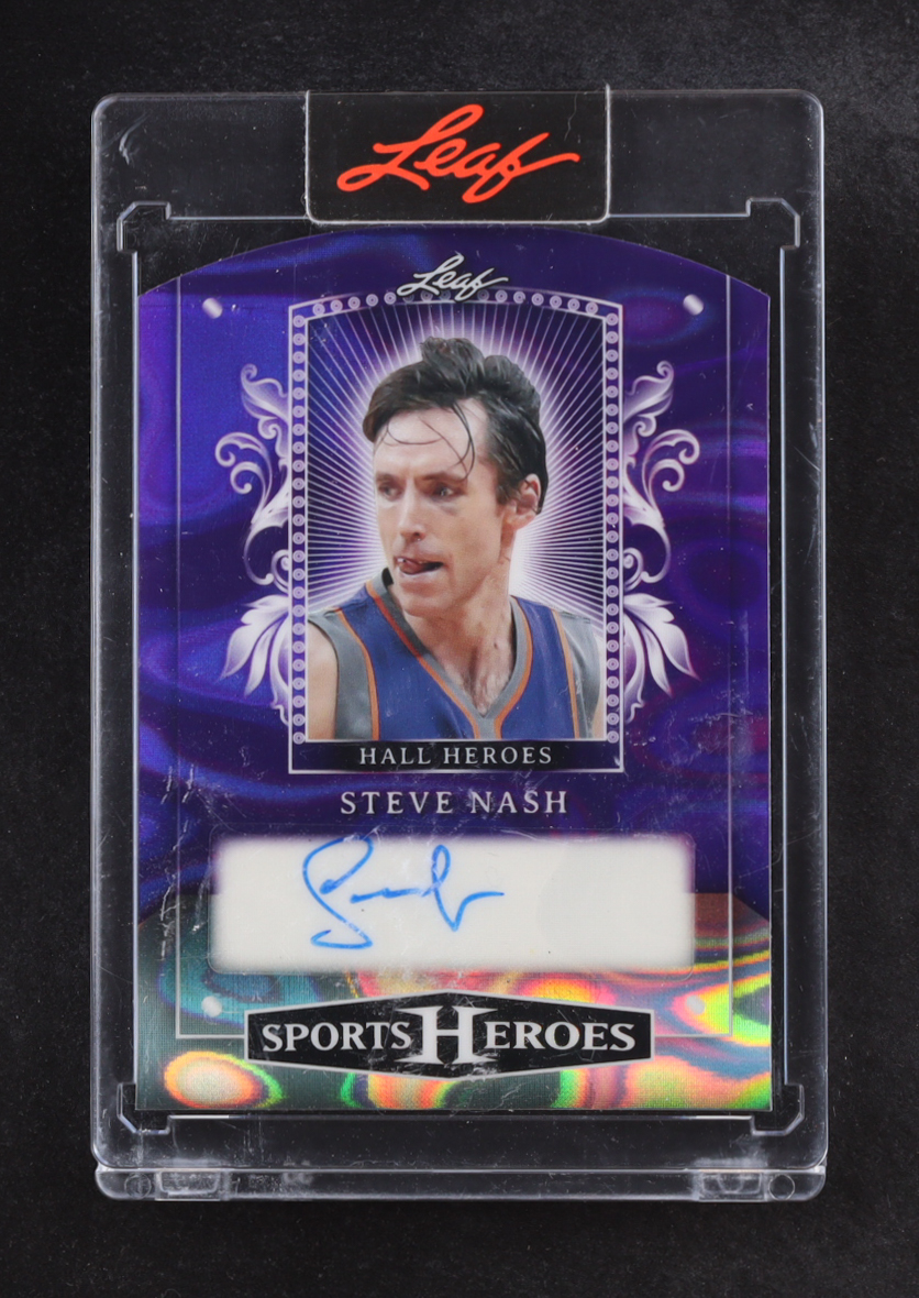 Steve Nash 2025 Leaf Sports Heroes Purple Autographs #HH-SN1 #1 /1 at PristineAuction.com Steve Nash 2025 Leaf Sports Heroes Purple Autographs #HH-SN1 #1 /1 at PristineAuction.com