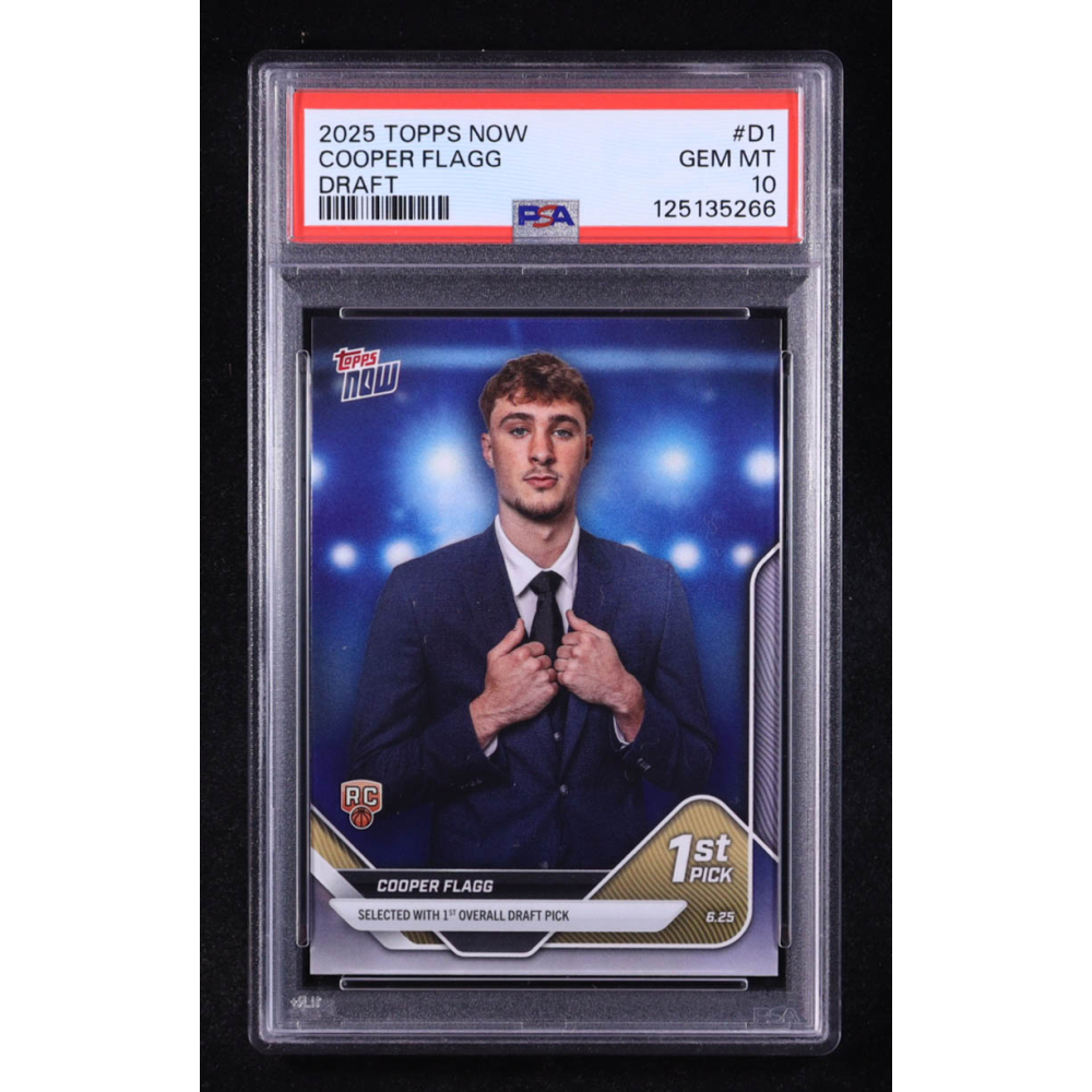 Cooper Flagg 2025-26 Topps Now #D1 RC (PSA 10) at PristineAuction.com