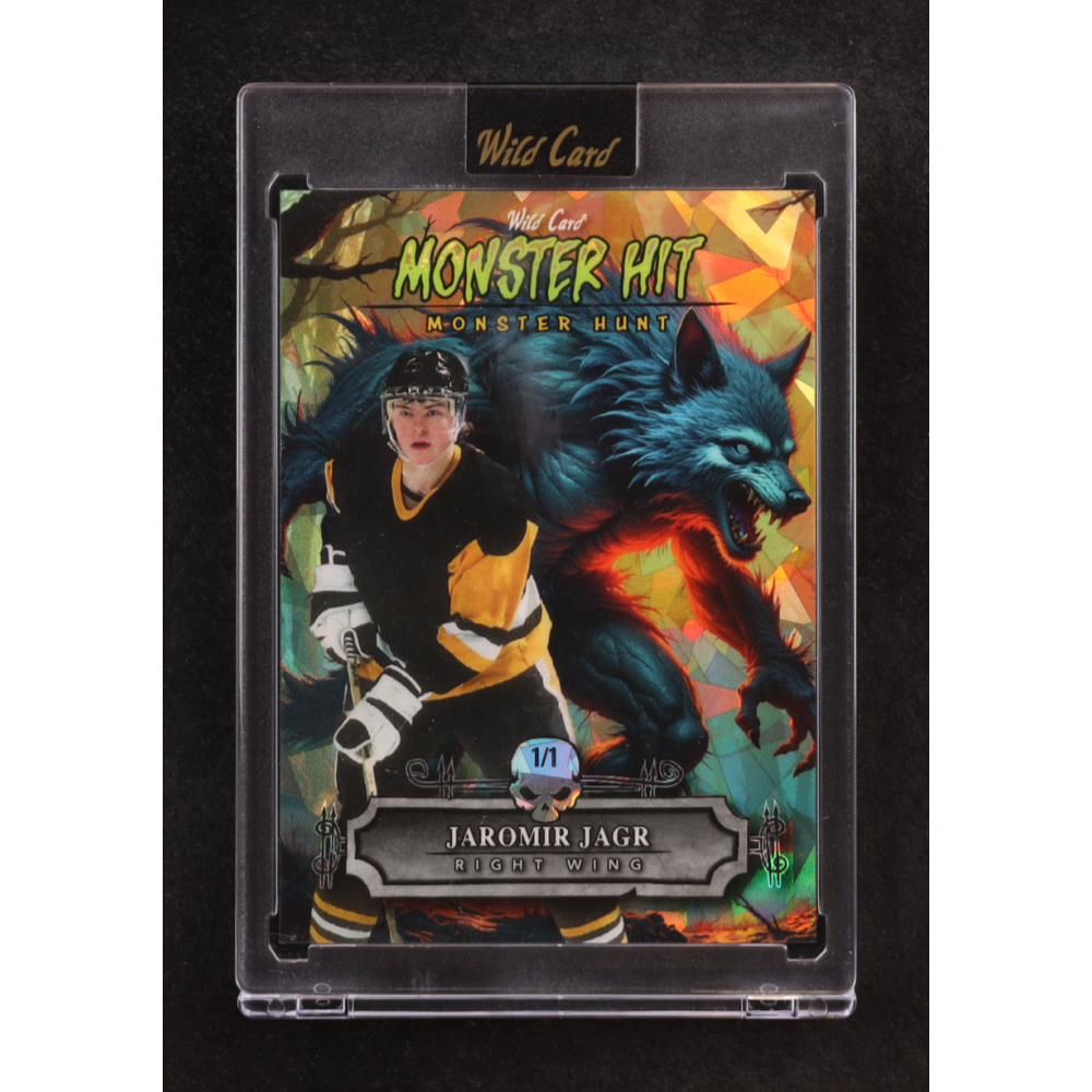 Jaromir Jagr 2025 Wild Card Monster Hit Monster Hunt Werewolf Gold Crystal #MHWW-JJ #1/1 at PristineAuction.com