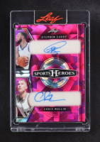 Stephen Curry / Chris Mullin 2025 Leaf Sports Heroes Dual Magenta Autographs #H2-18 #4/5 at PristineAuction.com