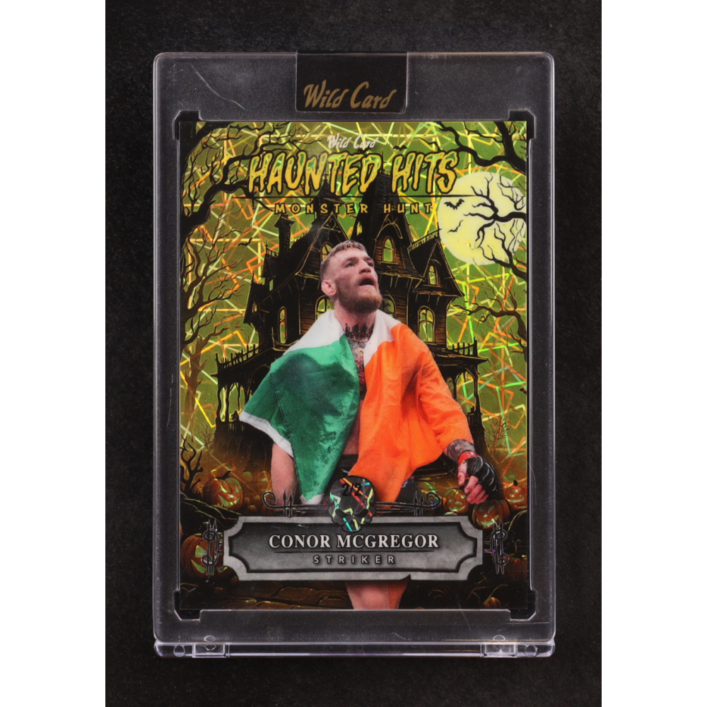 Conor McGregor 2025 Wild Card Haunted Hits Monster Hunt Haunted House Yellow Lazer #HHH-CM #2/2 at PristineAuction.com