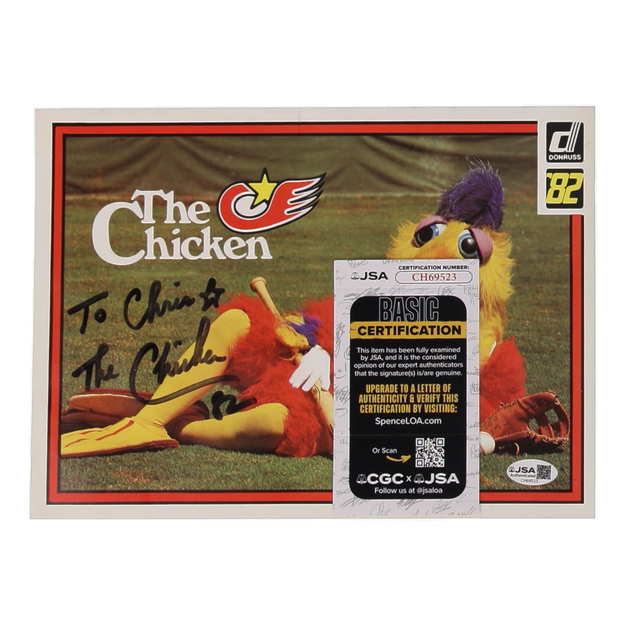 Ted Giannoulas Signed "San Diego Chicken" 8x10 Photo (JSA) at PristineAuction.com Ted Giannoulas Signed "San Diego Chicken" 8x10 Photo (JSA) at PristineAuction.com