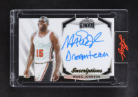 Magic Johnson 2024 Leaf Metal Inscriptions Inscribed "Dreamteam" Autographs #MHI-MH41 #115/150 at PristineAuction.com
